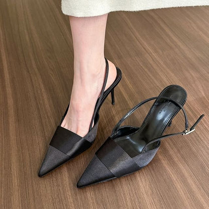 Stiletto Sandals Heel Slingback Toe Pointed