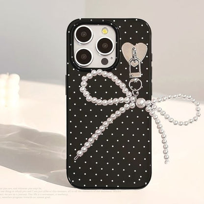 Dotted Bow Case Phone Charm