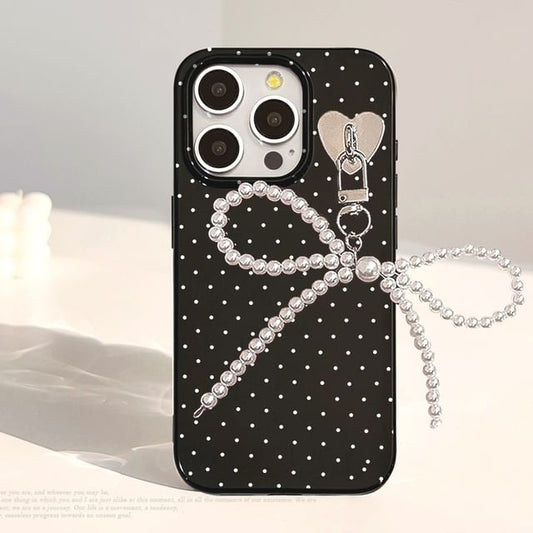Dotted Bow Case Phone Charm