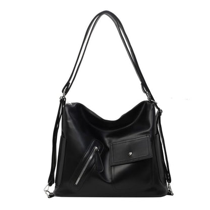 Multi-Pocket Tote Leather Bag Faux