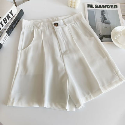 High Waist Plain Shorts