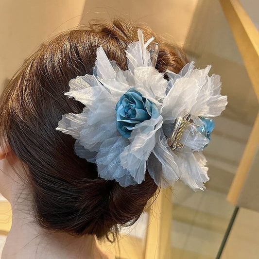 Floral Mesh Hair Clamp