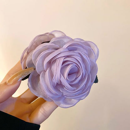 Hair Floral Claw Mesh