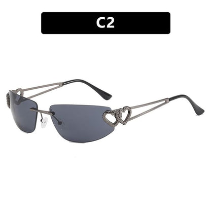 Heart Rimless Sunglasses