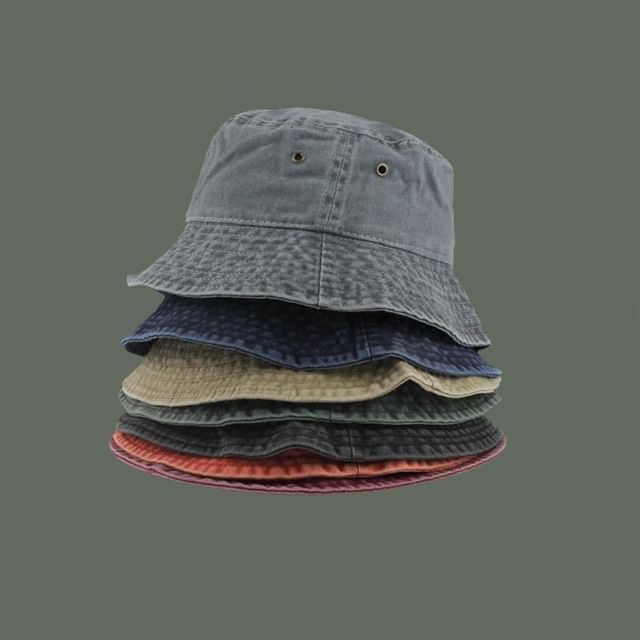 Washed Hat Denim Bucket