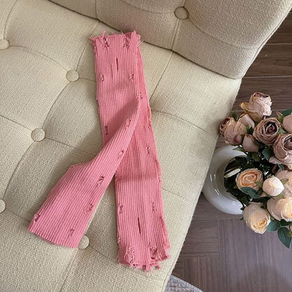 Jambières unies et vieillies