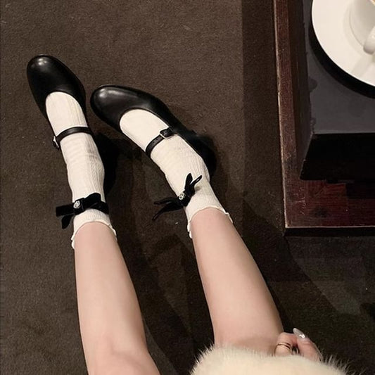 Chunky Pumps Heel Mary Jane