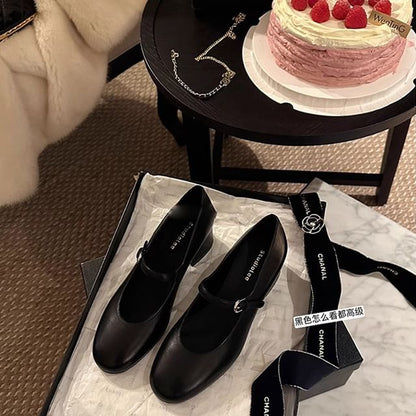 Chunky Pumps Heel Mary Jane