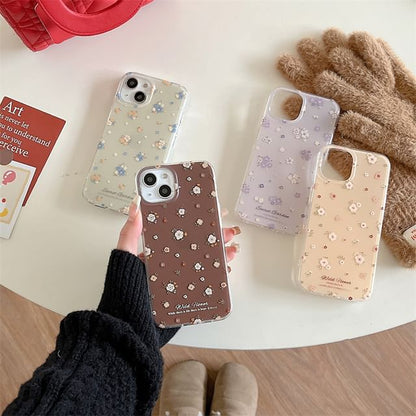 Floral Phone Case - 15 Pro Max / 15 Pro / 15 / 14 Pro Max / 14 Pro / 14 / 13 Pro Max / 13 Pro / 13 / 12 Pro Max / 12 Pro / 12 / 11