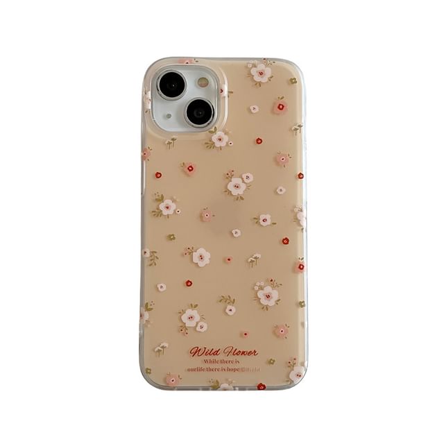 Floral Phone Case - 15 Pro Max / 15 Pro / 15 / 14 Pro Max / 14 Pro / 14 / 13 Pro Max / 13 Pro / 13 / 12 Pro Max / 12 Pro / 12 / 11