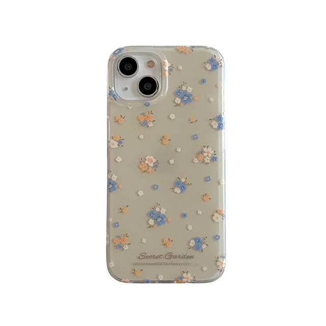 Floral Phone Case - 15 Pro Max / 15 Pro / 15 / 14 Pro Max / 14 Pro / 14 / 13 Pro Max / 13 Pro / 13 / 12 Pro Max / 12 Pro / 12 / 11