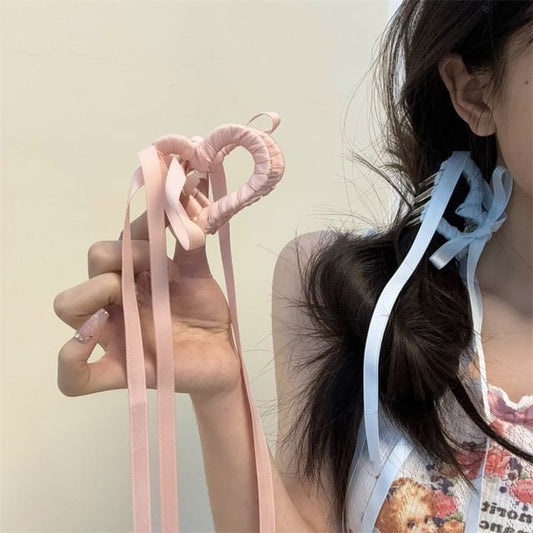 Ribbon Clamp Hair Heart