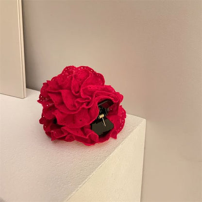 Hair Clamp Scrunchie / Floral Fabric