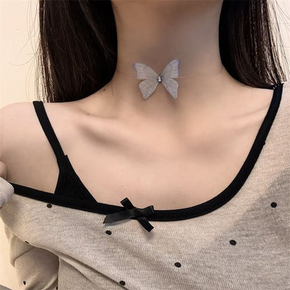 Butterfly Fabric Choker