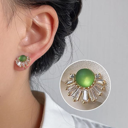 Gemstone Cuff Rhinestone Ear Faux Alloy