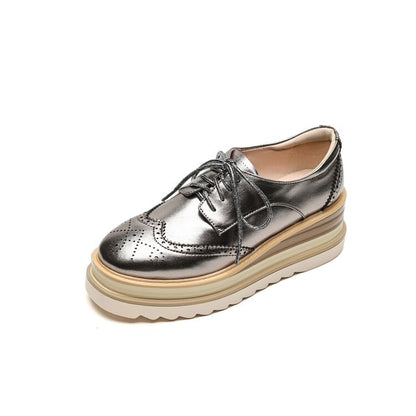 Platform Brogue Derby Shoes