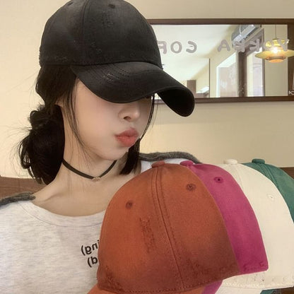 Distressed Plain Cap Baseball