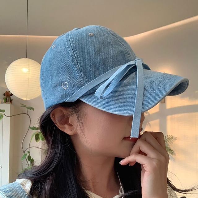 Baseball Bow Cap Denim