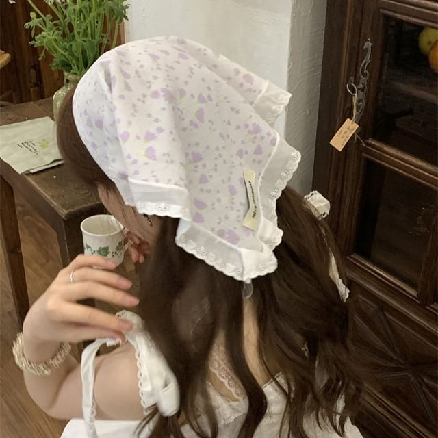 Scarf Designs) Embroidered Lace Triangle Head (Various