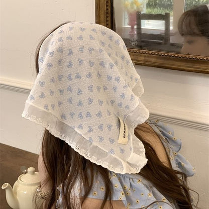 Scarf Designs) Embroidered Lace Triangle Head (Various