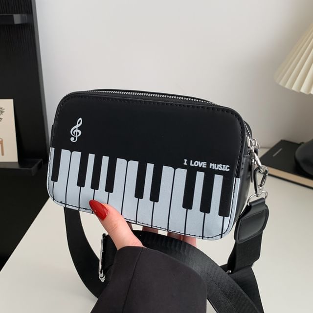 Bag Crossbody Piano Print
