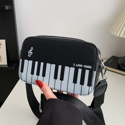 Bag Crossbody Piano Print