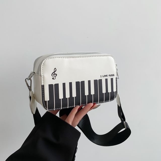 Bag Crossbody Piano Print