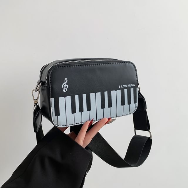 Bag Crossbody Piano Print