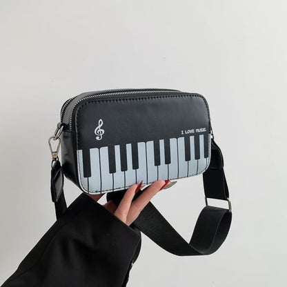 Bag Crossbody Piano Print
