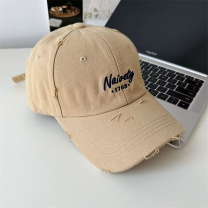 Baseball Cap Embroidered Lettering