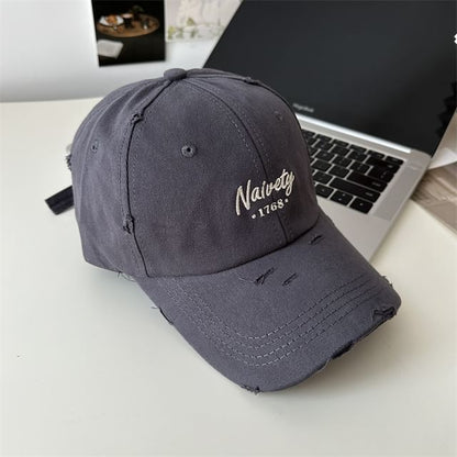 Baseball Cap Embroidered Lettering