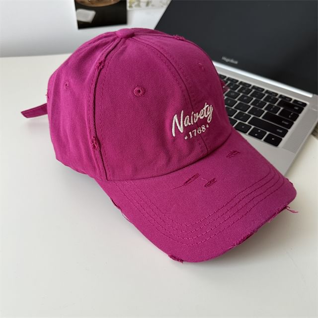 Baseball Cap Embroidered Lettering
