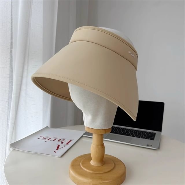 Lettering Brim Wide Hat Sun