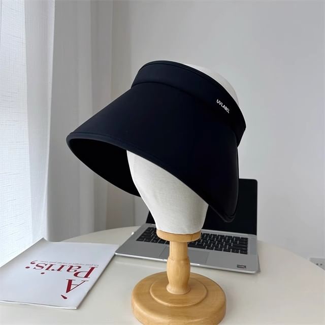 Lettering Brim Wide Hat Sun