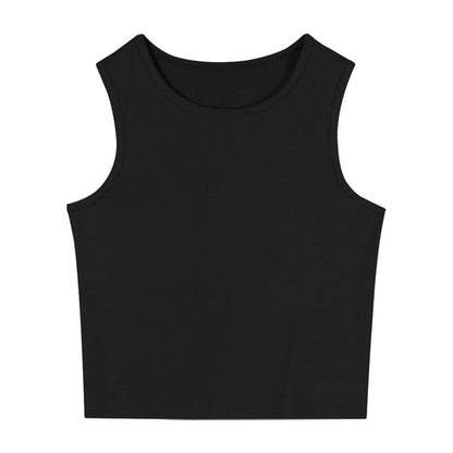 Top Tank Plain Back Open Crop