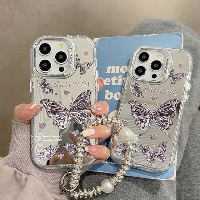 Phone Butterfly Mirrored Case