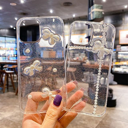 Faux Pearl Phone Bow Case