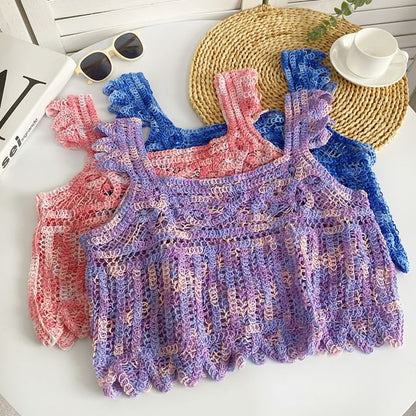 Sleeveless Crochet Crop Top