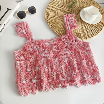 Sleeveless Crochet Crop Top