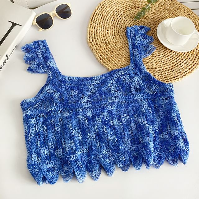 Sleeveless Crochet Crop Top