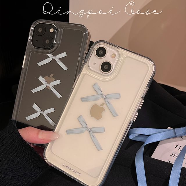 Ribbon Phone Case - iPhone 15 Pro Max / 15 Pro / 15 Plus / 15 / 14 Pro Max / 14 Pro / 14 Plus / 14 / 13 Pro Max / 13 Pro / 13 / 13 mini / 12 Pro Max / 12 Pro / 12 / 12 mini / 11 Pro Max / 11 Pro / 11