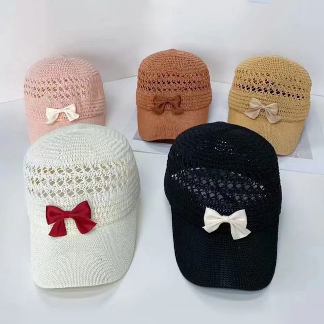 Cap Bow Woven Baseball
