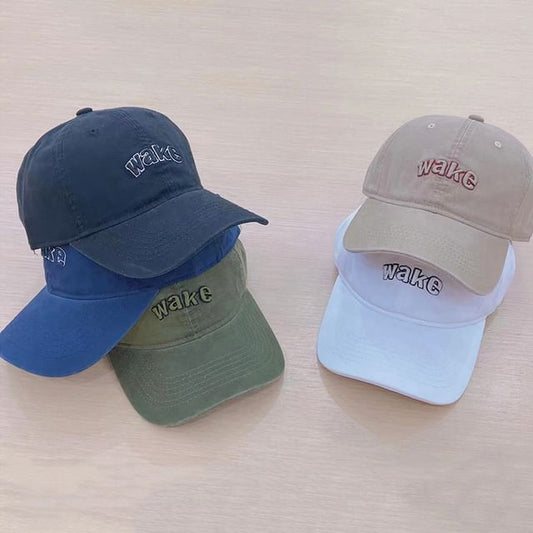 Lettering Cap Embroidered Baseball