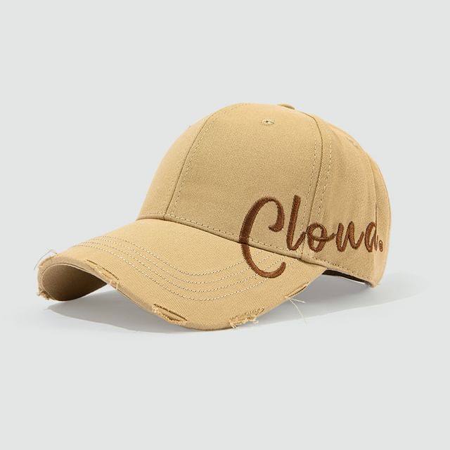 Lettering Embroidered Baseball Cap