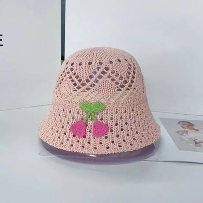 Floral Embroidered Woven Bucket Hat