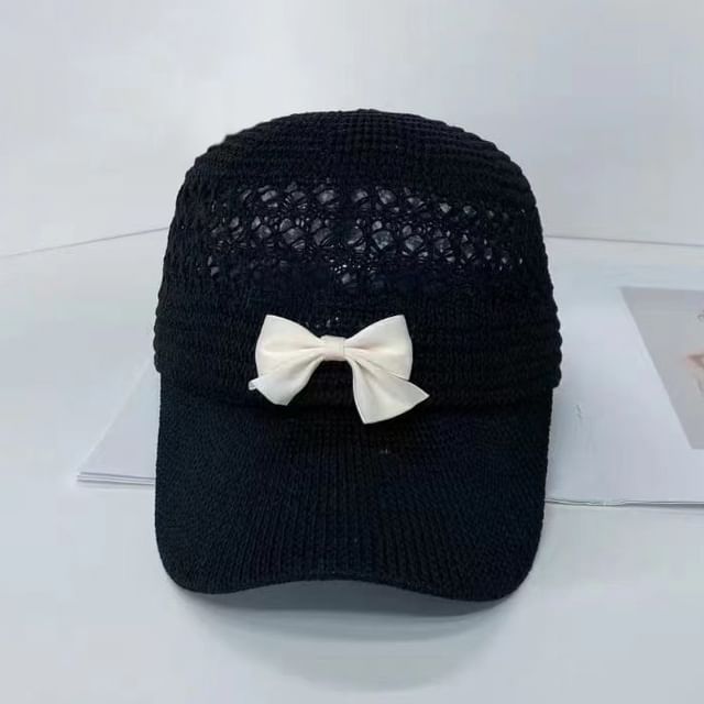 Cap Bow Woven Baseball