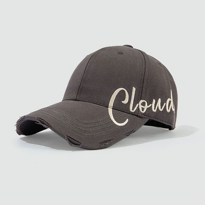 Lettering Embroidered Baseball Cap