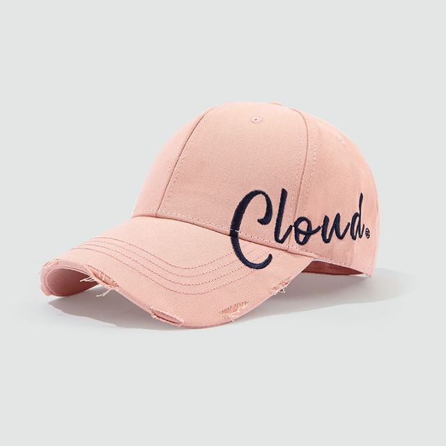 Lettering Embroidered Baseball Cap