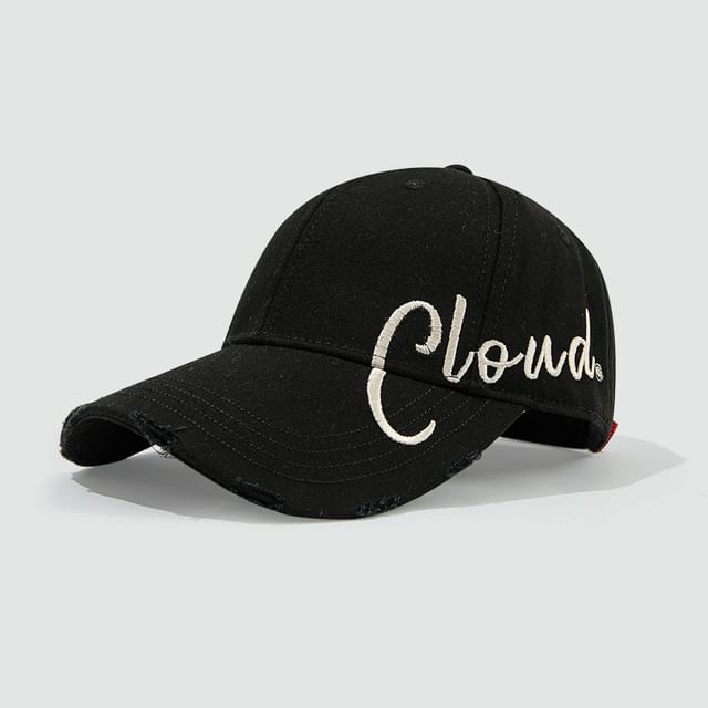 Lettering Embroidered Baseball Cap