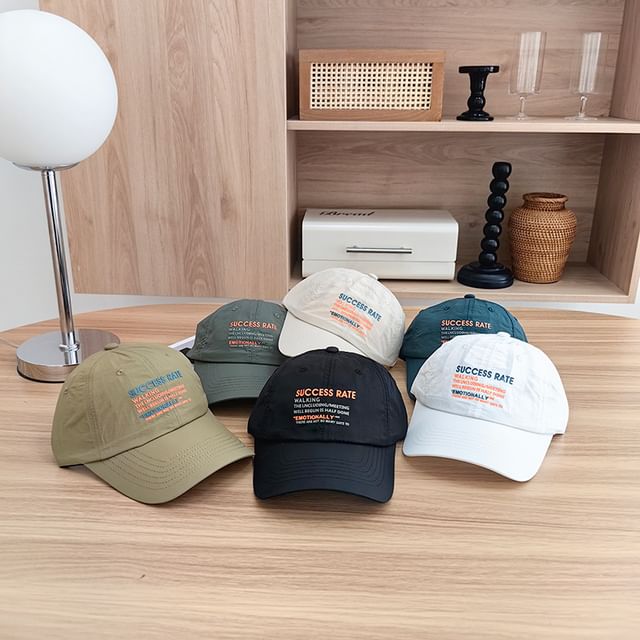 Lettering Embroidered Baseball Cap